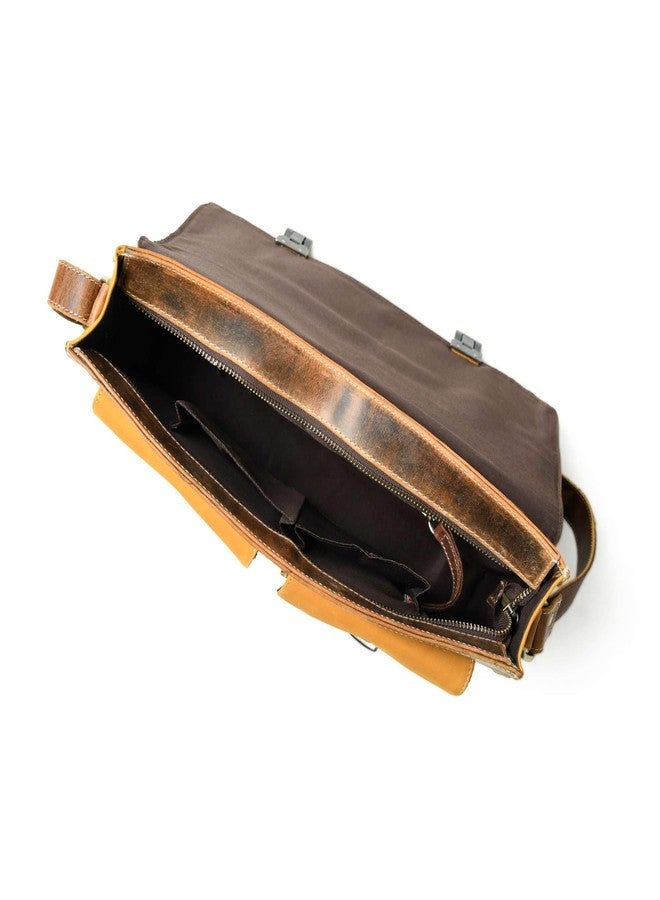 ADYAN Buffalo Leather Men Messenger Bag | Office Bags for Men's (Brown), Brown - Image 3